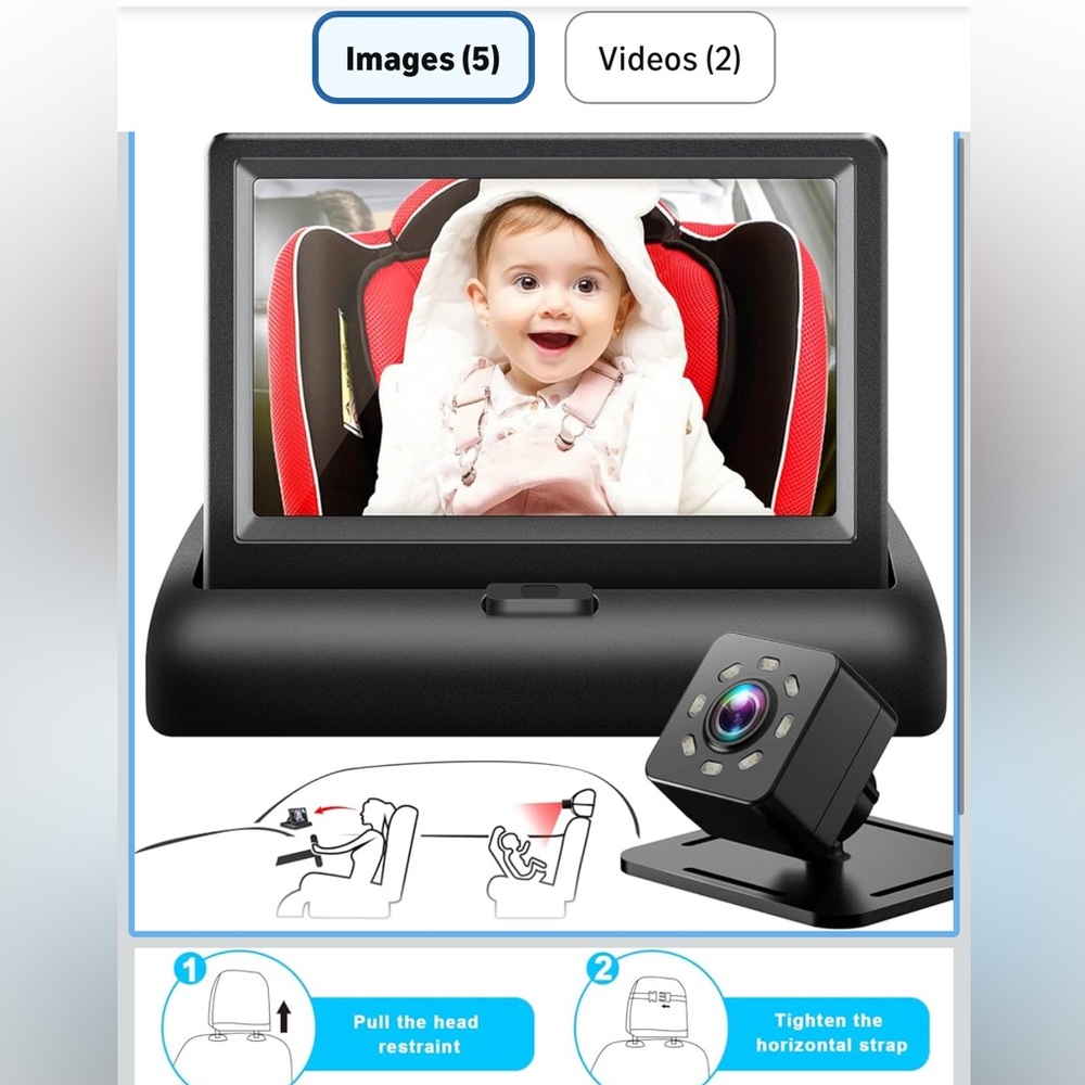 Rear Facing Car seat monitor NWT